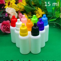 100 pcs 15 ml Empty white Plastic Bottles Liquid packaging container free shipping Eye drops PE bottle