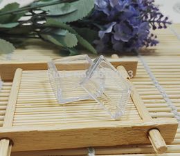 5g Clear Square Shape Cream Jar Cosmetic Container Case, Transparent Plastic Bottle Display Eye shadow Powder Compact