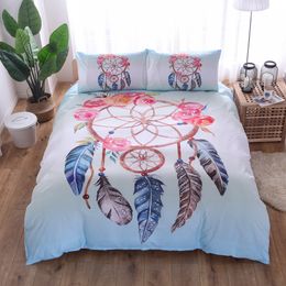 Three-Piece Quilt Cover and Pillowcase Set Custom-Made Wind Chimes Ethnic And Exotic Style Quilt Cover Bed Duvet Quilt Cover Set