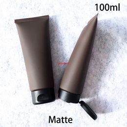 Free Shipping 100ml Matte Brown Plastic Lotion Bottle Frost 100g Cosmetic Squeeze Soft Tube Facial Cream Packaging Containershipping