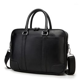 Briefcases 2021 Man Handbags Laptop Bag Office Trip Messenger Bags PU Leather Male Briefcase Large Capacity Tote Document A4 For Men1