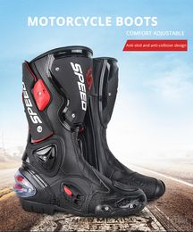 PRO-BIKER SPEED BIKERS Motorcycle Boots Men Moto Racing Motocross Off-Road Motorbike Motorcycle Shoes Moto Riding Boots