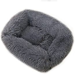 Anti-Slip Super Soft Pet Bed Kennel Dog Square Inverno Caldo Sacco a pelo Lungo peluche Cucciolo Cuscino Mat Forniture per gatti portatili 201223