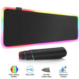 Gaming Mouse Pad Computer Mousepad RGB Large Mouse Pad Gamer Carpet Big Mause PC Desk Play Mat with Backlit