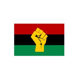 Pan-African Flag With Fist For Decoration 3x5 FT Promotional Flag Festival Party Gift 100D Polyester Indoor Outdoor Printed Hot selling