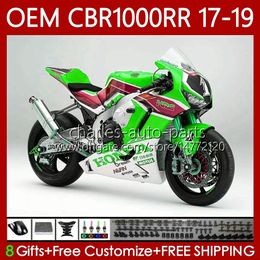 Body Kit For HONDA Green red CBR 1000 CBR1000 RR CC 2017-2019 Injection Bodywork 75No.150 CBR 1000CC 1000RR CBR1000RR 17 18 19 CBR1000CC 2017 2018 2019 OEM Fairing