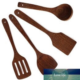 Wooden Spoons for Cooking Kitchen Utensil Set of Unpainted and Wax-Free Handmade By Natural Wenge Wood Cooking Utensils Set Incl