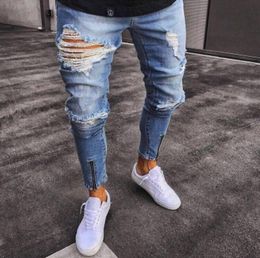 Comprar Vaquero Harry azul Tiffosi pitillo roto en rodillas H146 para hombre  online
