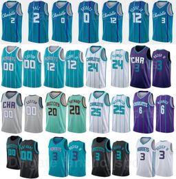 Print Basketball 75th Anniversary Gordon Hayward Jersey 20 Terry Rozier III 3 LaMelo Ball 2 Miles Bridges 0 Kelly Oubre Jr 12 Ish Smith 10 Team Colour Custom Name Number