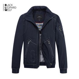 Blackleopardwolf new arrival spring coat men high quality causal parkas short style down jacket thin cotton MC-17065 201214