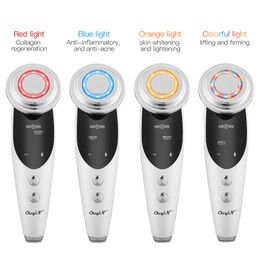 7 in 1 Face Neck RF Lifting Hine Microcurrent Skin Rejuvenation Facial Massager LED Photon Therapy Tightening Device