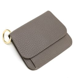 HBP classic Litchi grain handbags Korean real leather Three bent lady purse Short style cowhide small card bag zipper pocket wallet ZS-BO124