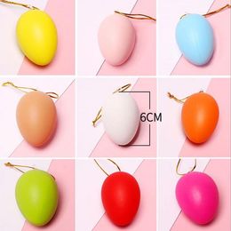 Plastic Easter Diy Eggs Child Doodle Painted Graffiti Pure Color Egg Shell Festive Party Supplies Decoration Kids Gifts Funny Gadgets W525HB