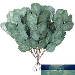 20Pcs 13.7inch Artificial Eucalyptus Silk Leaves Greenery Stems Sprigs Faux Branches for Party Wedding Garden Decoration