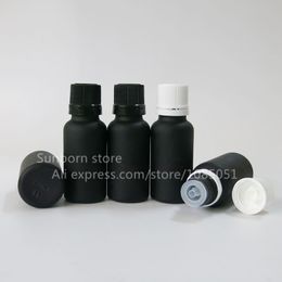 10pcs/lot Black massage oil glass bottle 20ml with oifice reducer dripper