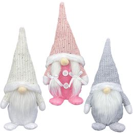 New Year Merry Christmas Pendant Faceless Santa Gnome Plush Doll Ornaments Table Decorations Kids Toys Gift JK2011XB
