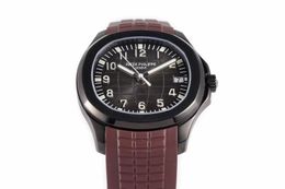 New ZF 5167 324SC 324CS Automatic Mens Watch Black Venom DLC Black Texture Dial Brown Rubber Strap 40mm Edition PTPP Puretime1914