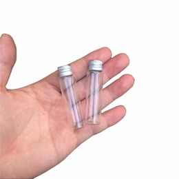 6ml 16*60*8mm Glass Bottles Crafts Cute Aluminium Screw Caps Empty Wishing Jars Decorate 100pcs Free Shipping