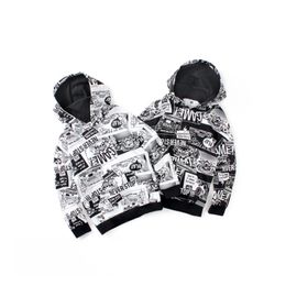 Çocuklar Hoodies Bahar Sonbahar Erkek Tişörtü Harajuku Hoodie Gençler Için Mektup Baskılar Çocuk Hoodies Giyim Moda Top LJ201012