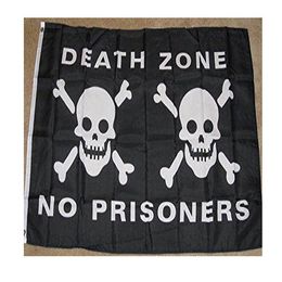 Death Zone No Prisoners Pirate Flags 3x5FT High Quality Banners For Decoration Gift Double Stitching Polyester Advertising