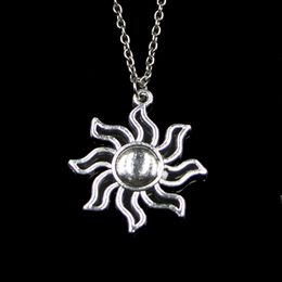 Fashion 34*30mm Sun Sunburst Pendant Necklace Link Chain For Female Choker Necklace Creative Jewelry party Gift