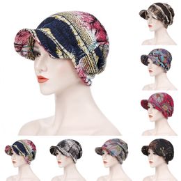 Big Brim Hat Dual Purpose Caps Cloth Men Women Muslim Headwear Flowers Trees Leaves Multi Colour Warm 10 5er L2