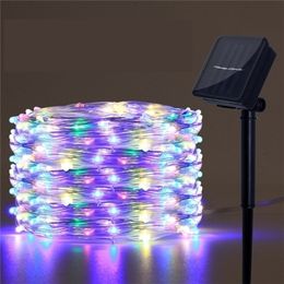 100 LED String Lights Waterproof Watering Can Light Solar Powered Decorations For Christmas Tree Wedding Party Decoration #3 Y201020