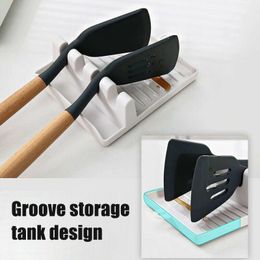 Kitchen Sile Spatula Holder Storage Shelf Spoon Rest Tableware Holder Draining Rack Mat Organizer Heat Resistant Holder H jllnNo