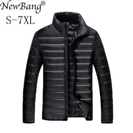 NewBang Brand 7XL Duck Down Jacket Men Winter Jacket Men Warm Windbreaker Feather Parkas Ultra Light Down Jacket Men Outwear 201223