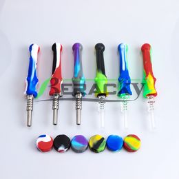 New Silicone NC With Titanium Tip/Quartz Tip Food Grade Silicone NC Kits Portable Dab Tool For Glass Bongs Dab Rigs Smoking