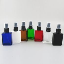 30ml Portable Amber Clear Glass Essential Oil Spray Bottles Mist Sprayer Container Travel Refillable Matte Black Bottle 500pcs