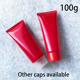 Red 100ml Plastic Hand Cream Bottle Refillable 100g Cosmetic Facial Lotion Shampoo Squeeze Bottles Hotel Supplies Free Shippinggood qualtity