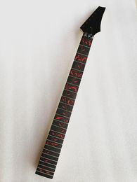 Disado 24 Fretes Maple Maple Guitarra Elétrica Neck Rosewood Fingerboard Inlay Árvore Vermelha da Vida Preto Headstock Guitar Peças Acessórios