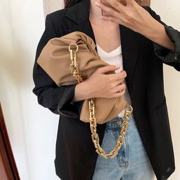 HBP messenger bag handbag handbag new designer bag high quality texture fashion fashion shoulder bag thick chain Pleated Lady