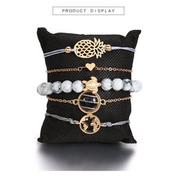Multilayer Bracelet Set 5 Pcs/ Set Turtle Heart Chains Bracelets Clothing Accessories Leather Bracelet Set