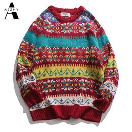 Winter Warm Thick Wool Sweater Mens Oversize Streetwear Harajuku O-Neck Knitted Pullovers Fashion Casual Korean Clothing 201201