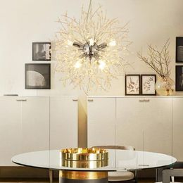 Modern Chandelier Chrome Golden vanity suspension Crystal Chandelier Hanging G9 LED Lighting lustre for Living Room