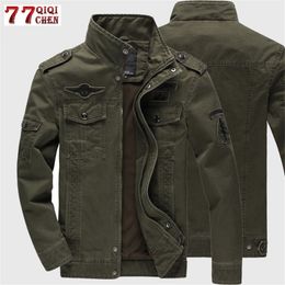 Military Jacket Men Jeans Casual Cotton Coat Plus Size 6XL Army Bomber Tactical Flight Jacket Autumn Winter Cargo Jackets 201119