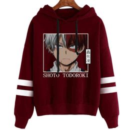 Japan Anime Boku No Hero Academia Print Men Hoodies Sweatshirt My Hero Academia Dabi Streetwear Pullover Hoody H1227