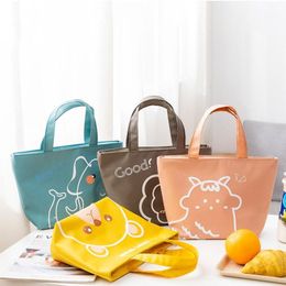 cat thermal Canada - Storage Bags Lunch Bag Fashion Ctue Cat Multicolor Women Waterpr Hand Pack Thermal Breakfast Box Portable Picnic Travel