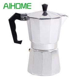 Italian Top Espresso Percolator 1cup/3cup/6cup/9cup/12cup Stovetop Coffee Maker Octagonal Household Aluminum Cafeteira C1030