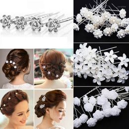 Hair Clips & Barrettes 20Pcs Women U-shaped Pin Metal Barrette Clip Hairpins Simulated Pearl Bridal Tiara Accessories Wedding Hairstyle
