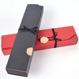 -Schwarz / Rot Schokoladenpapierkasten Valentinstag Weihnachten Geburtstagsfeier Schokoladengeschenke Verpackungskästen 250 J2