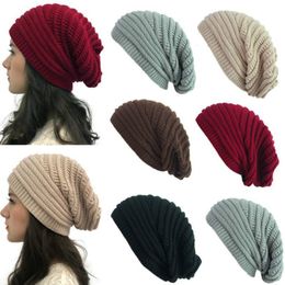 New Women's Winter Hat 2020 Fashion Knitted Hats Solid Thick and Warm Bonnet Skullies Beanies Soft Unisex Casual Knitted Beanie DB020