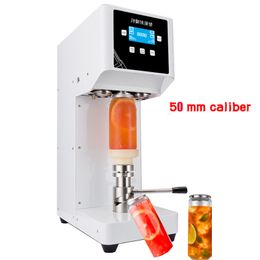 Automatic Cans Sealing Machines Drink Beverage Bottle Sealer Vertical Can Sealing Equipment Electric Capping MachineTools Height Adjustable