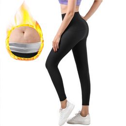 Women Sauna Shapers Slimming Pants Hot Thermo Sweat Sauna Body Shaper Waist Trainer Slimming Leggings Pants Fitness Shapewear 201222