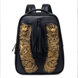 Men Women Stylish backpacks 3D wolf head backpack special cool shoulder bags for teenage girls PU leather laptop school bags