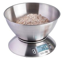 Brand Electronic Digital Kitchen Scale 1g Stainless Steel Food Scale with Removable Bowl 2.15L Liquid Volume LCD Display 5kg 201118