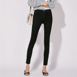 Jeans Woman autumn summer High Waist Plus Size Stretch full Length Skinny Slim denim Pants for women 4XL 5XL 6XL 201223