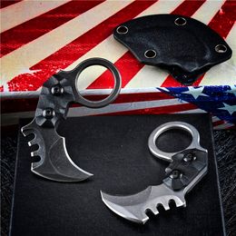 Top Quality Mini Small EDC Pocket Fixed Blade Claw Knife AUS-8A Blade 59HRC Full Tang G10 Handle Karambit